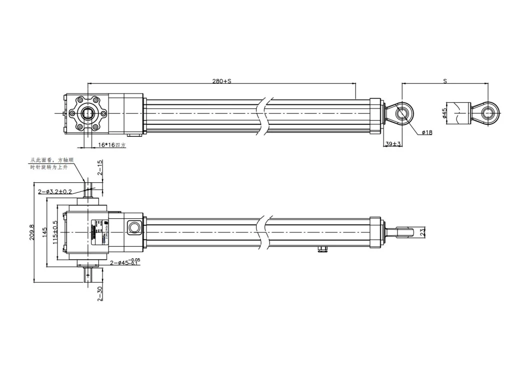 Solar Linear Actuator Multipoint Mechanical Linkage with Maximum Load